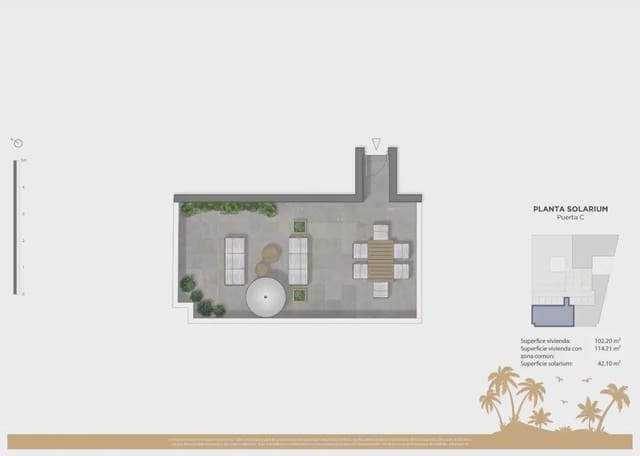 3 chambre Penthouse à vendre à Zona Pueblo, Guardamar del Segura avec piscine - 549 500 € (Ref: 10050597)