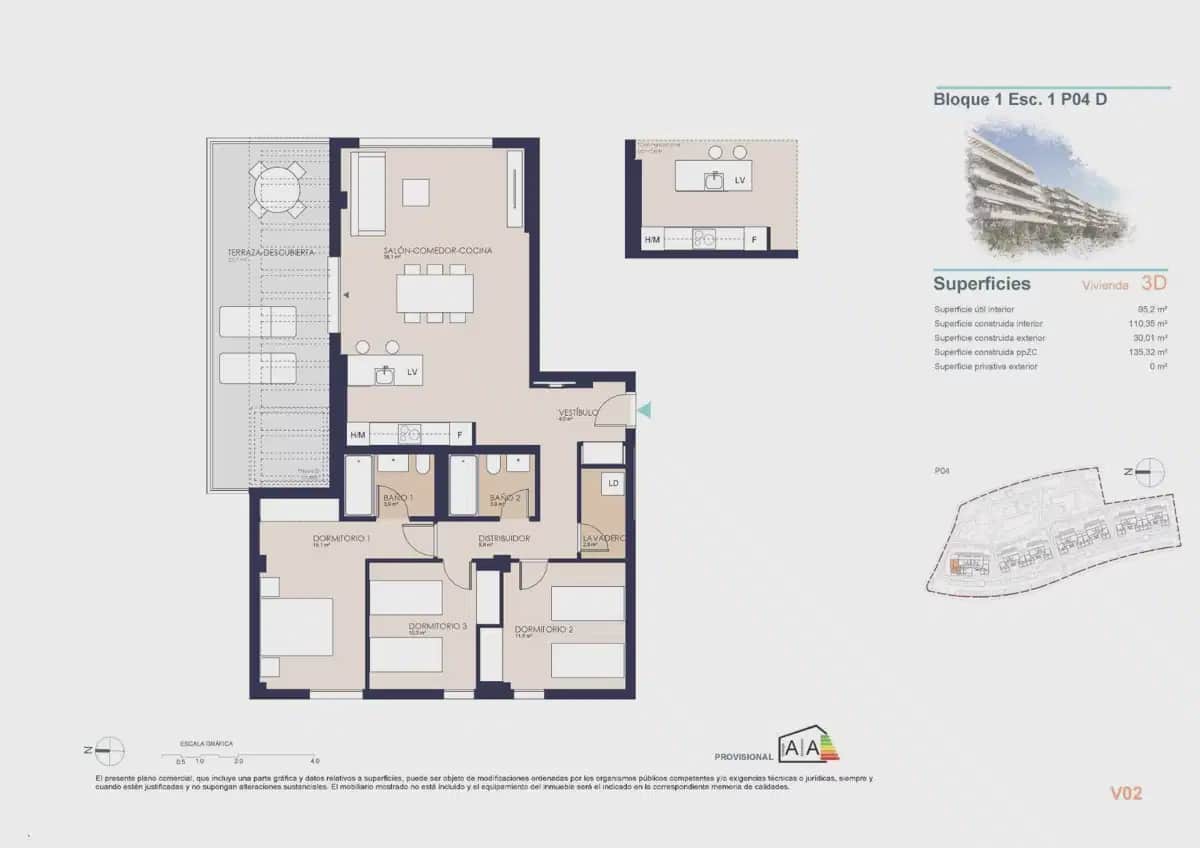 3 camera da letto Attico in vendita in Denia con piscina - 515.000 € (Rif: 10050600)