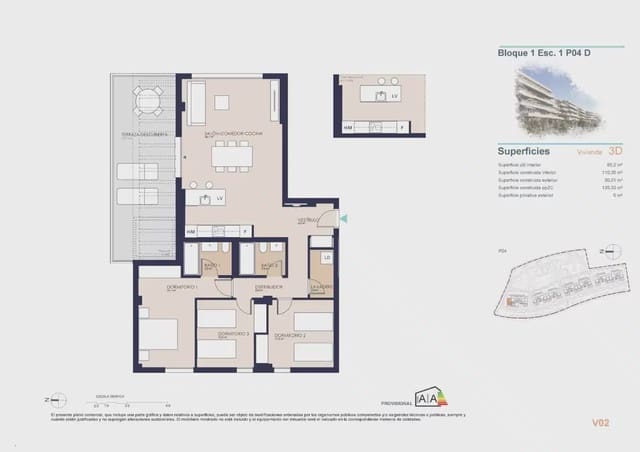 3 camera da letto Attico in vendita in Centro Urbano, Dénia con piscina - 515.000 € (Rif: 10050600)