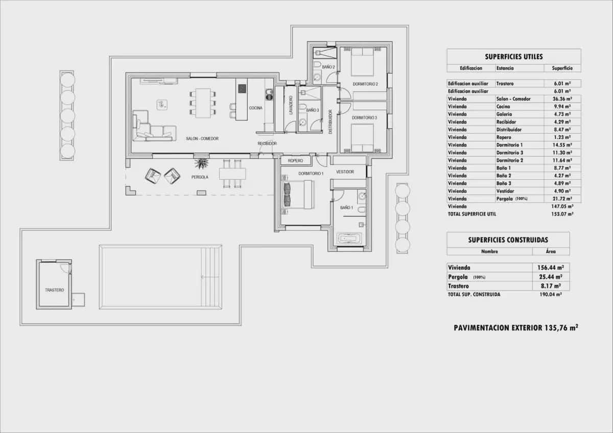3 soveværelse Villa til salg i Aspe med swimmingpool garage - € 500.000 (Ref: 10050606)