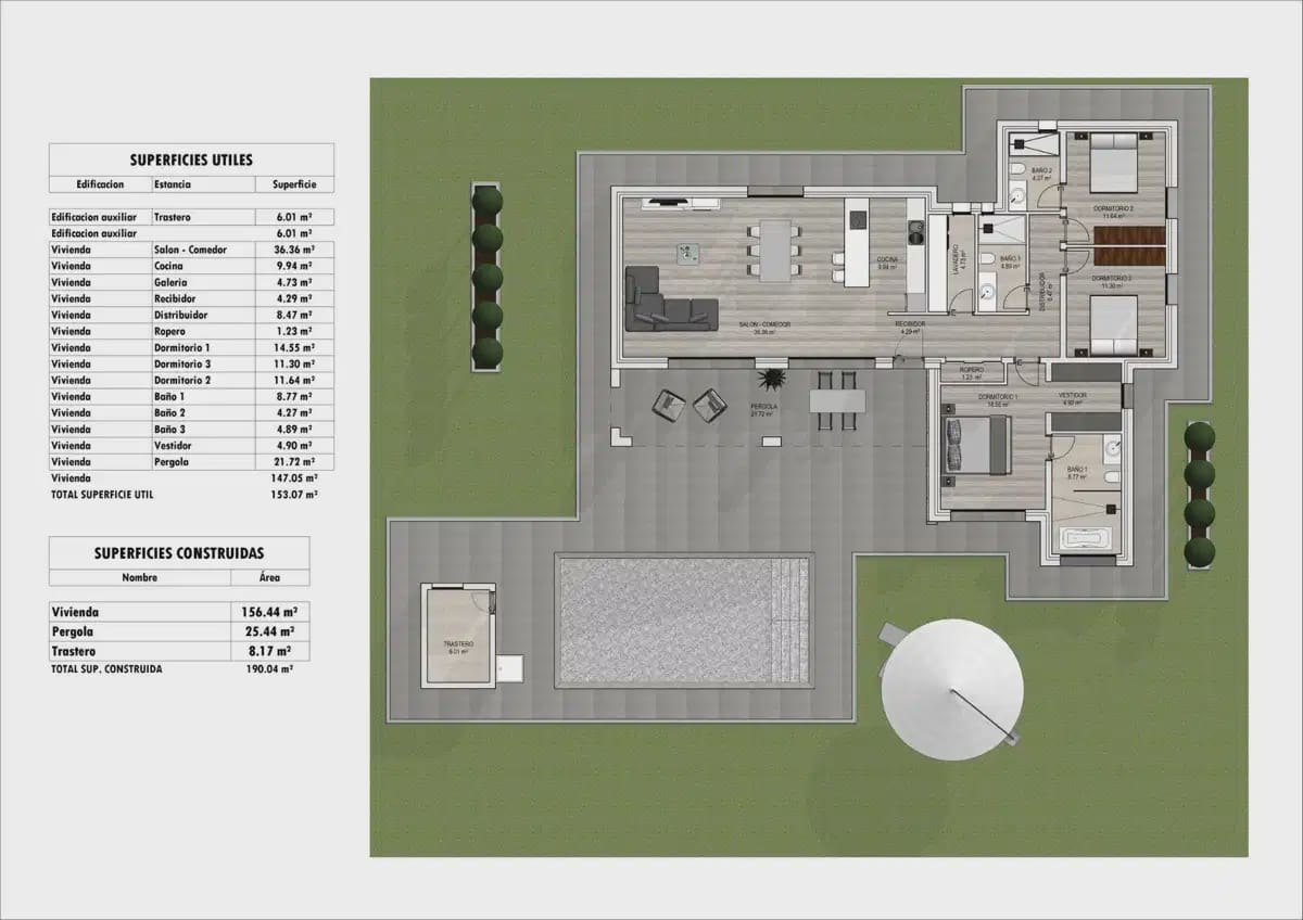 3 soveværelse Villa til salg i Aspe med swimmingpool garage - € 500.000 (Ref: 10050606)