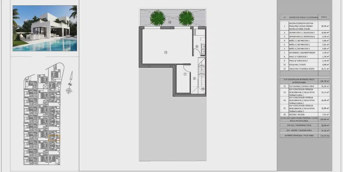 3 Zimmer Doppelhaus zu verkaufen in Finestrat mit Pool Garage - 578.500 € (Ref: 10050636)
