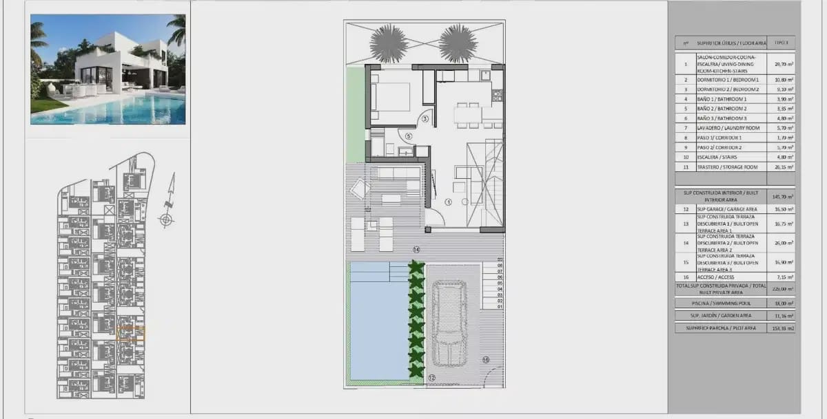 3 Zimmer Doppelhaus zu verkaufen in Finestrat mit Pool Garage - 578.500 € (Ref: 10050636)