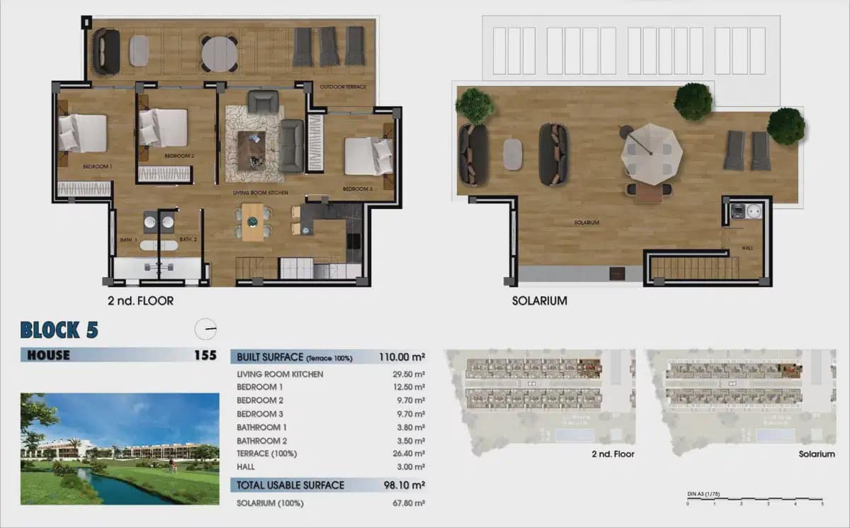 Ático de 3 habitaciones en Los Alcázares en venta con piscina garaje - 405.000 € (Ref: 10057229)