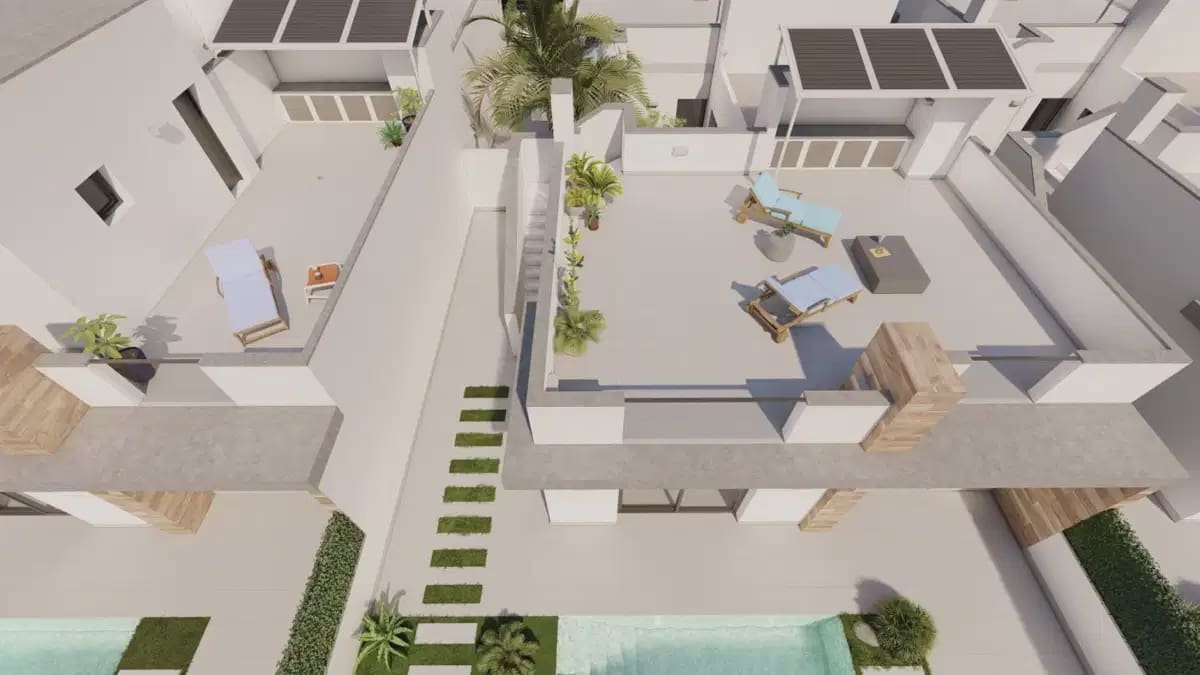 3 sypialnia Dom blizniak na sprzedaż w Roldan z basenem garażem - 392 500 € (Ref: 10057250)