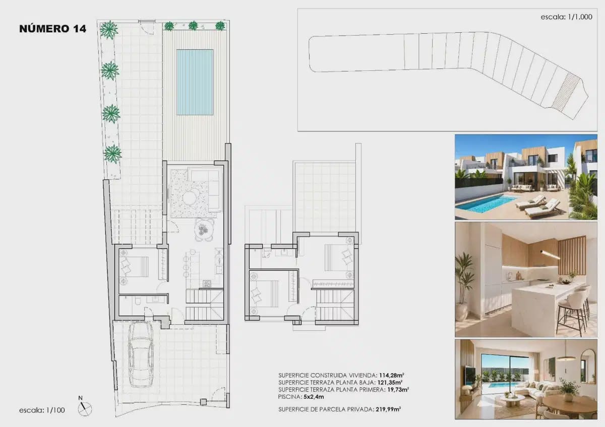 3 quarto Casa em Banda para venda em Torre-Pacheco com piscina garagem - 459 900 € (Ref: 10062395)