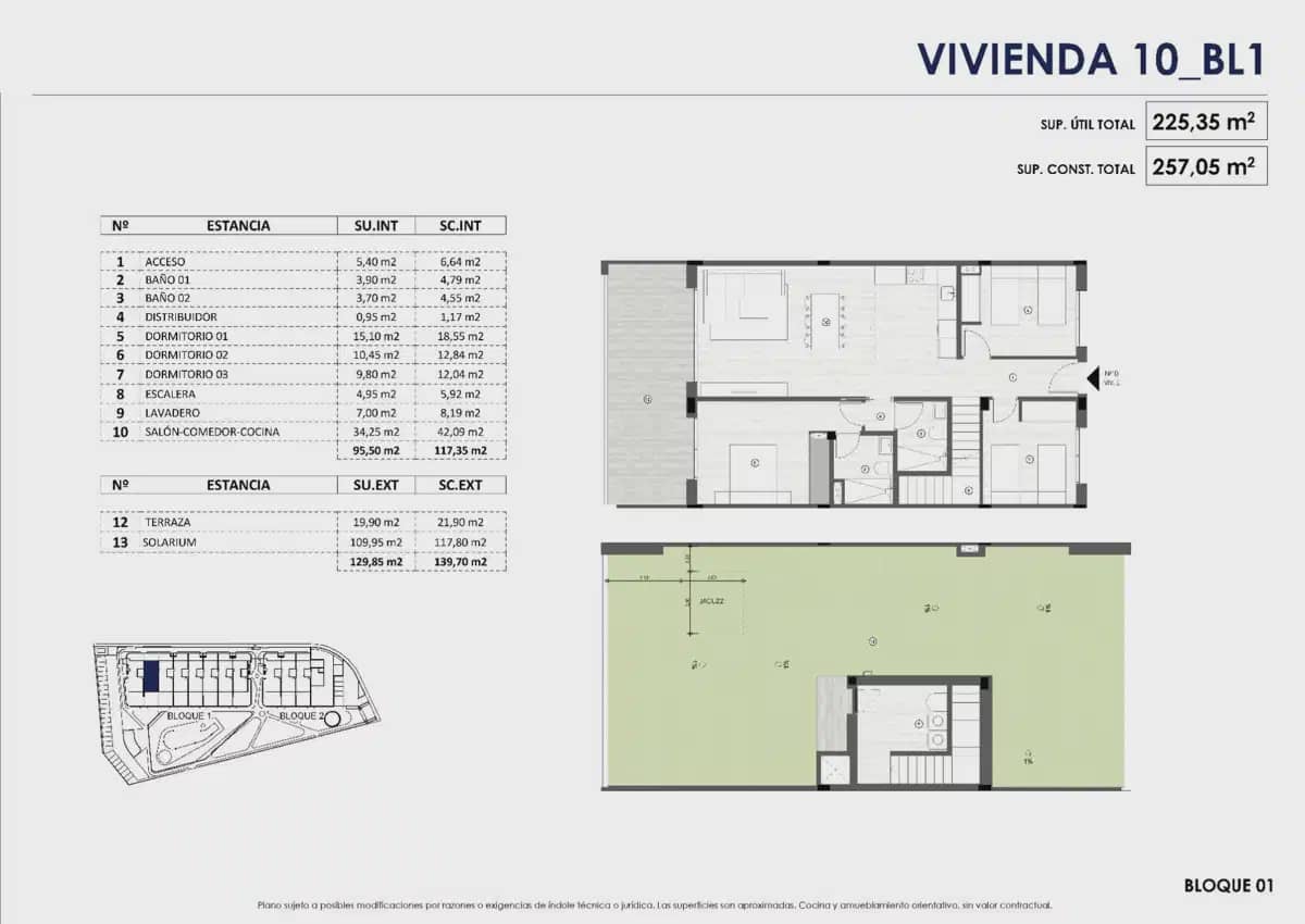 3 makuuhuone Kattohuoneisto myytävänä paikassa La Manga Club mukana uima-altaan 
autotalli - 435 000 € (Ref: 10062430)