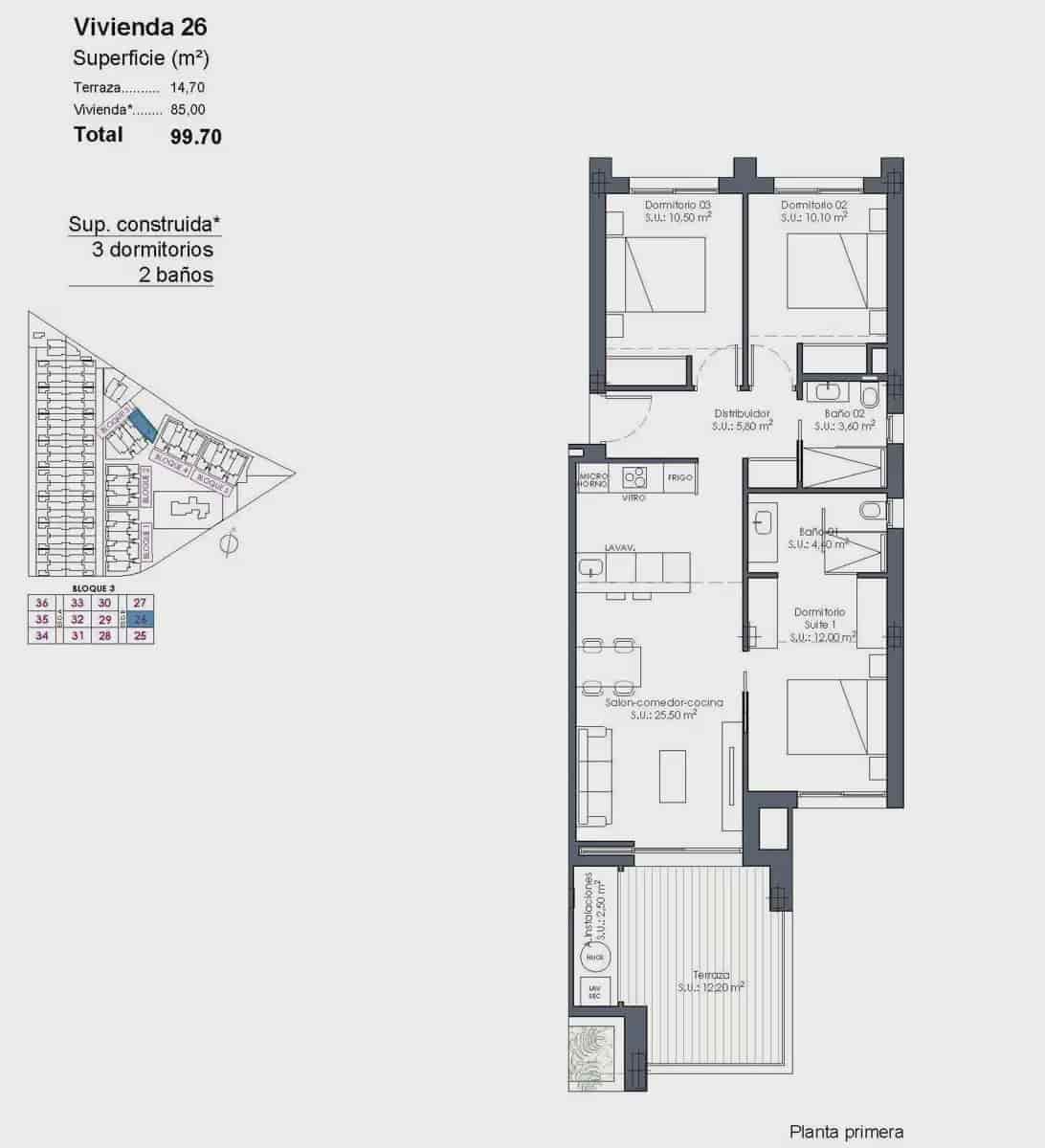 Apartamento de 3 habitaciones en Los Alcázares en venta con piscina garaje - 339.000 € (Ref: 10098643)
