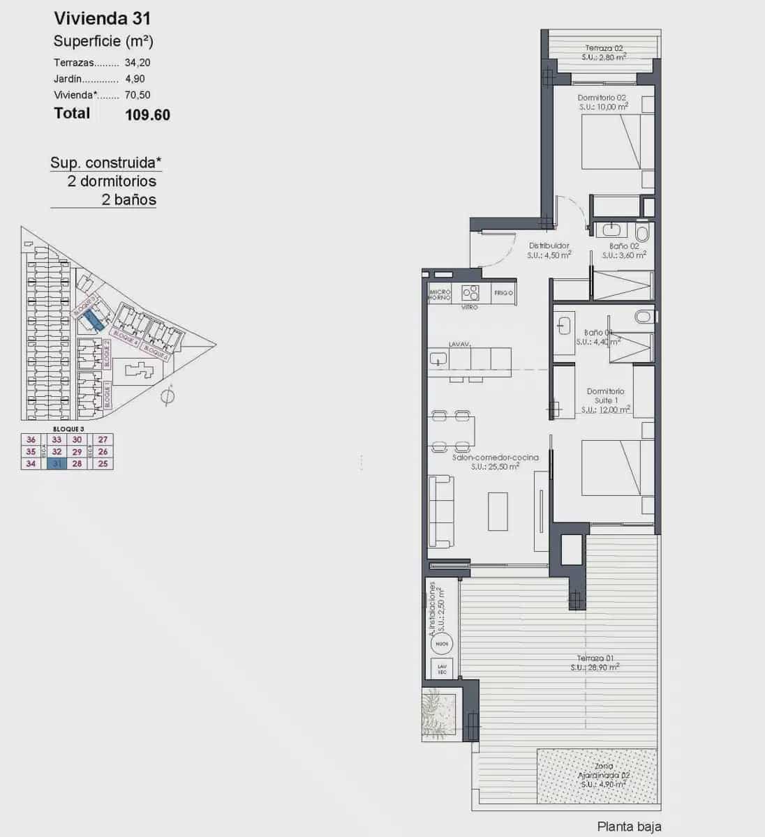 2 slaapkamer Appartement te koop in Los Alcazares met zwembad garage - € 329.000 (Ref: 10098645)