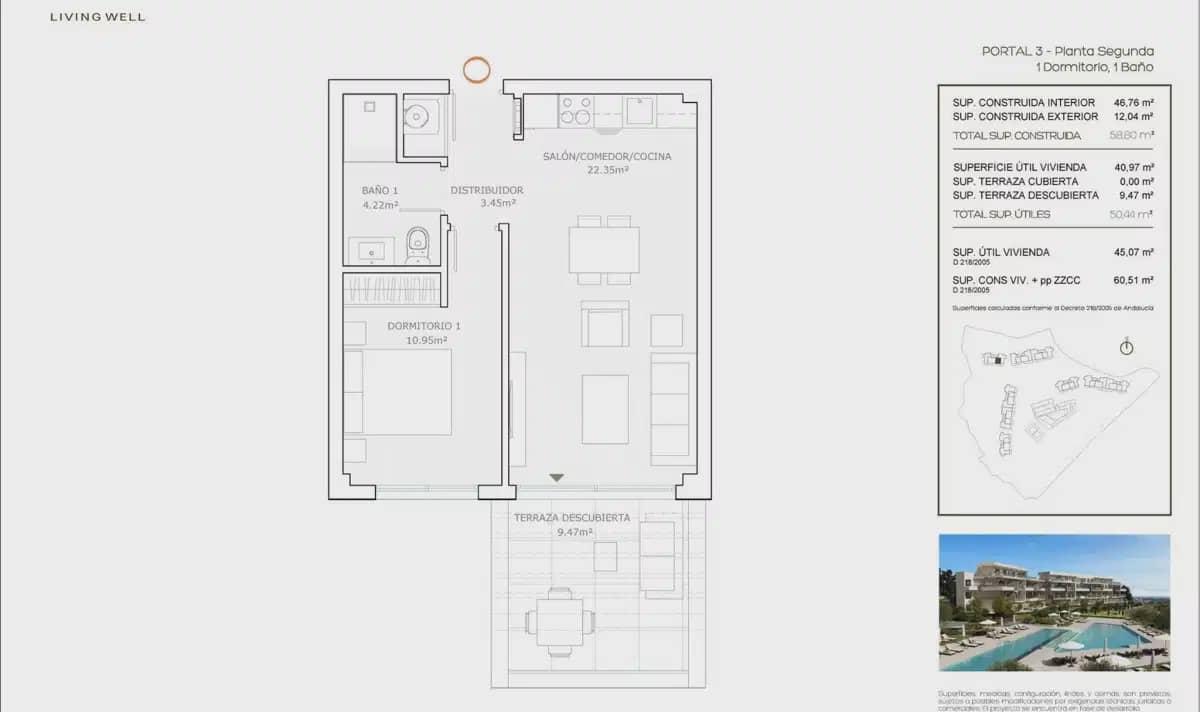 1 soverom Leilighet til salgs i Mijas med svømmebasseng - € 341 000 (Ref: 10098656)