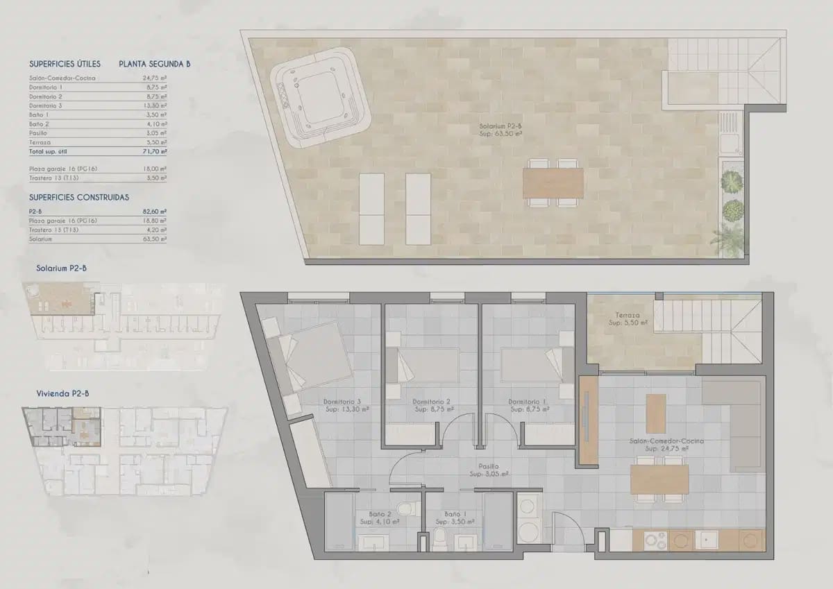 Ático de 3 habitaciones en Los Cuarteros en venta con piscina garaje - 317.000 € (Ref: 10098661)