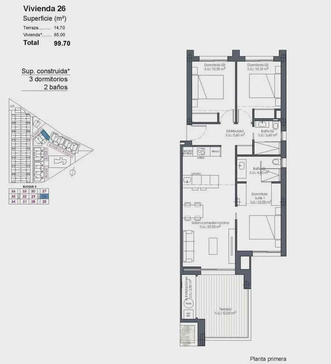 3 quarto Apartamento para venda em Los Alcazares com piscina garagem - 339 000 € (Ref: 10098662)
