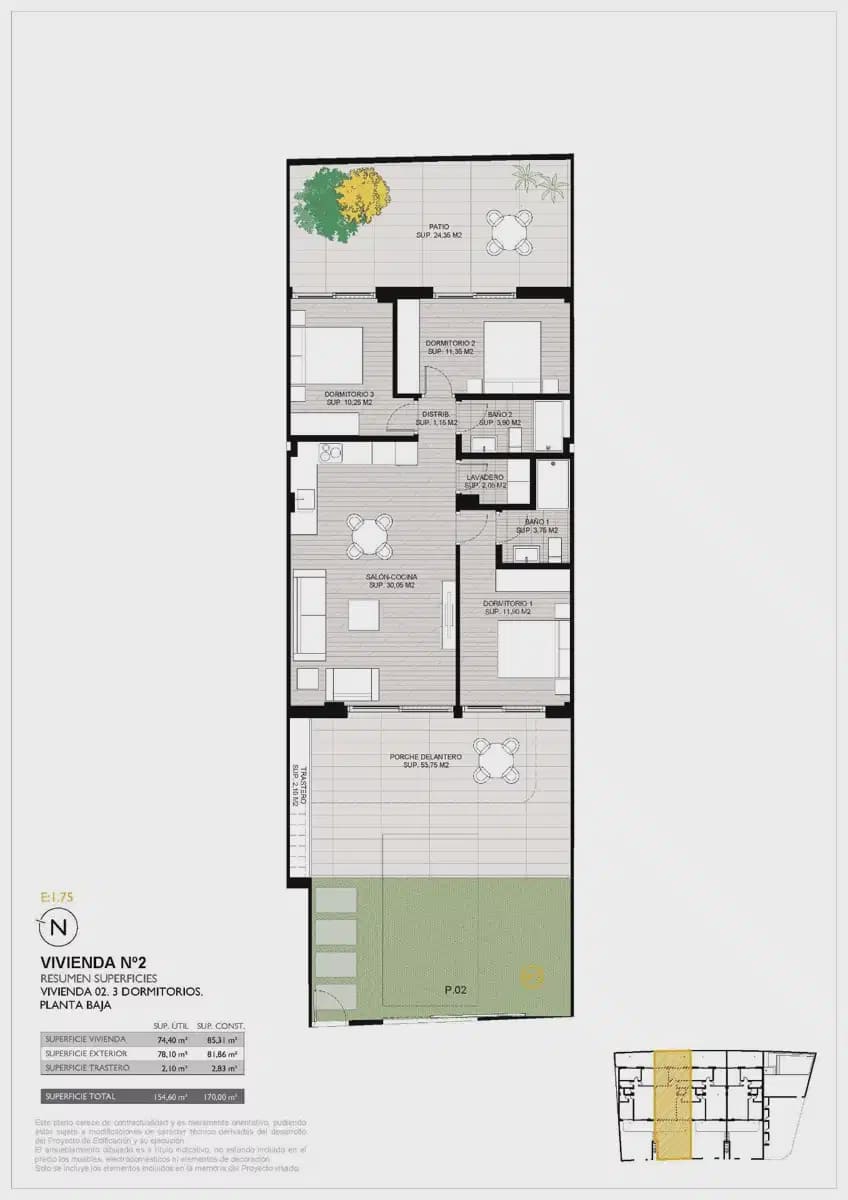 3 makuuhuone Bungalow myytävänä paikassa San Pedro del Pinatar mukana uima-altaan 
autotalli - 339 900 € (Ref: 10098671)