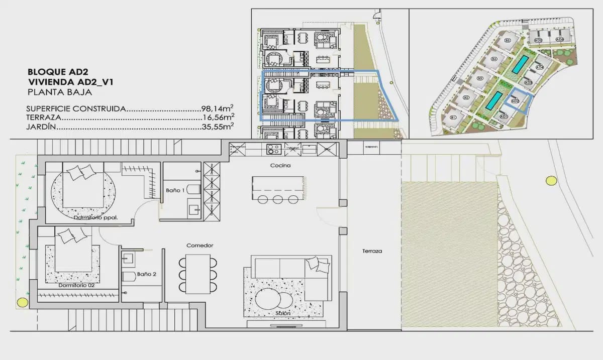 2 soverom Bungalow til salgs i Torre-Pacheco med svømmebasseng garasje - € 334 900 (Ref: 10098673)
