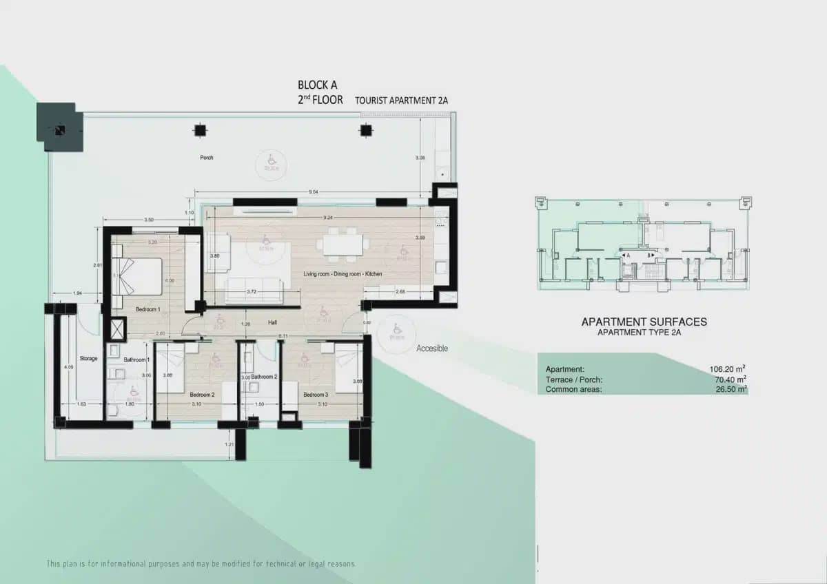 Apartamento de 3 habitaciones en Los Narejos en venta con piscina - 359.900 € (Ref: 10108857)