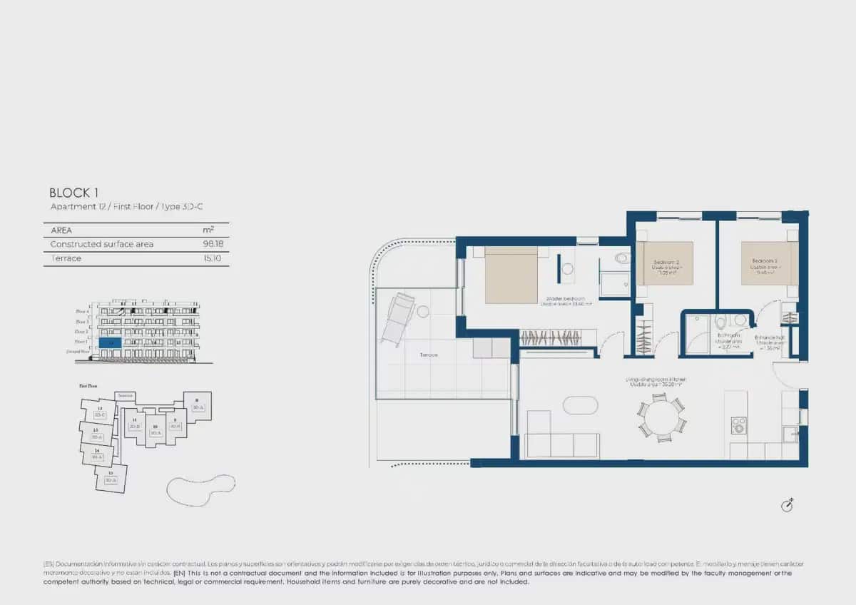 Apartamento de 3 habitaciones en El Valle Golf Resort en venta con piscina garaje - 370.000 € (Ref: 10111067)