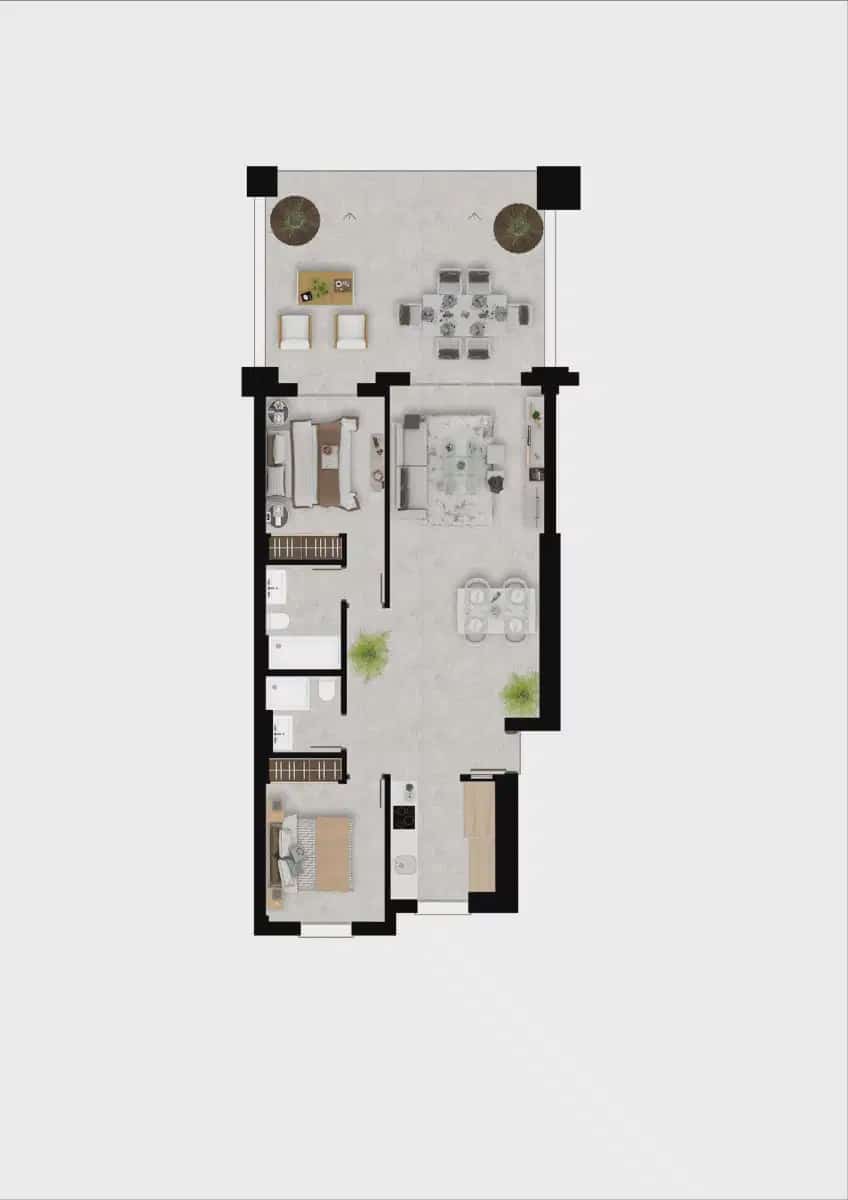 2 soverom Leilighet til salgs i Manilva med svømmebasseng garasje - € 375 000 (Ref: 10111069)