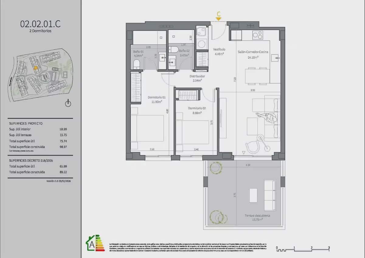 Apartamento de 2 habitaciones en Mijas en venta con piscina garaje - 376.000 € (Ref: 10111071)