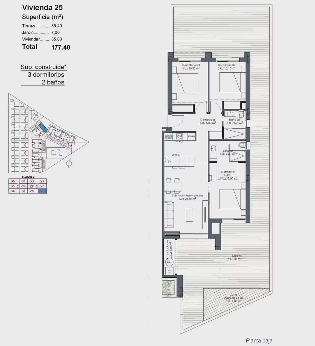 3 soverom Leilighet til salgs i Los Alcazares med svømmebasseng garasje - € 369 000 (Ref: 10111072)