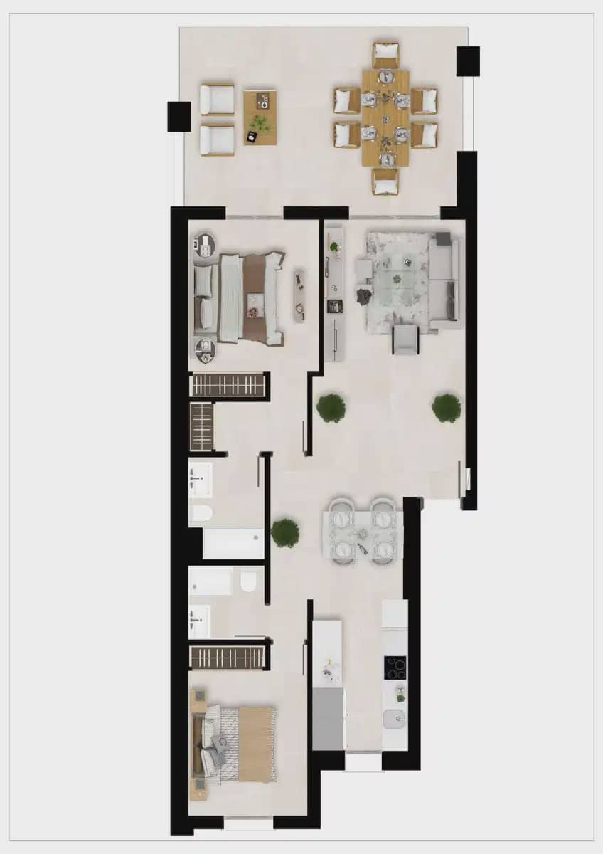 2 chambre Appartement à vendre à Estepona avec piscine garage - 375 000 € (Ref: 10111088)