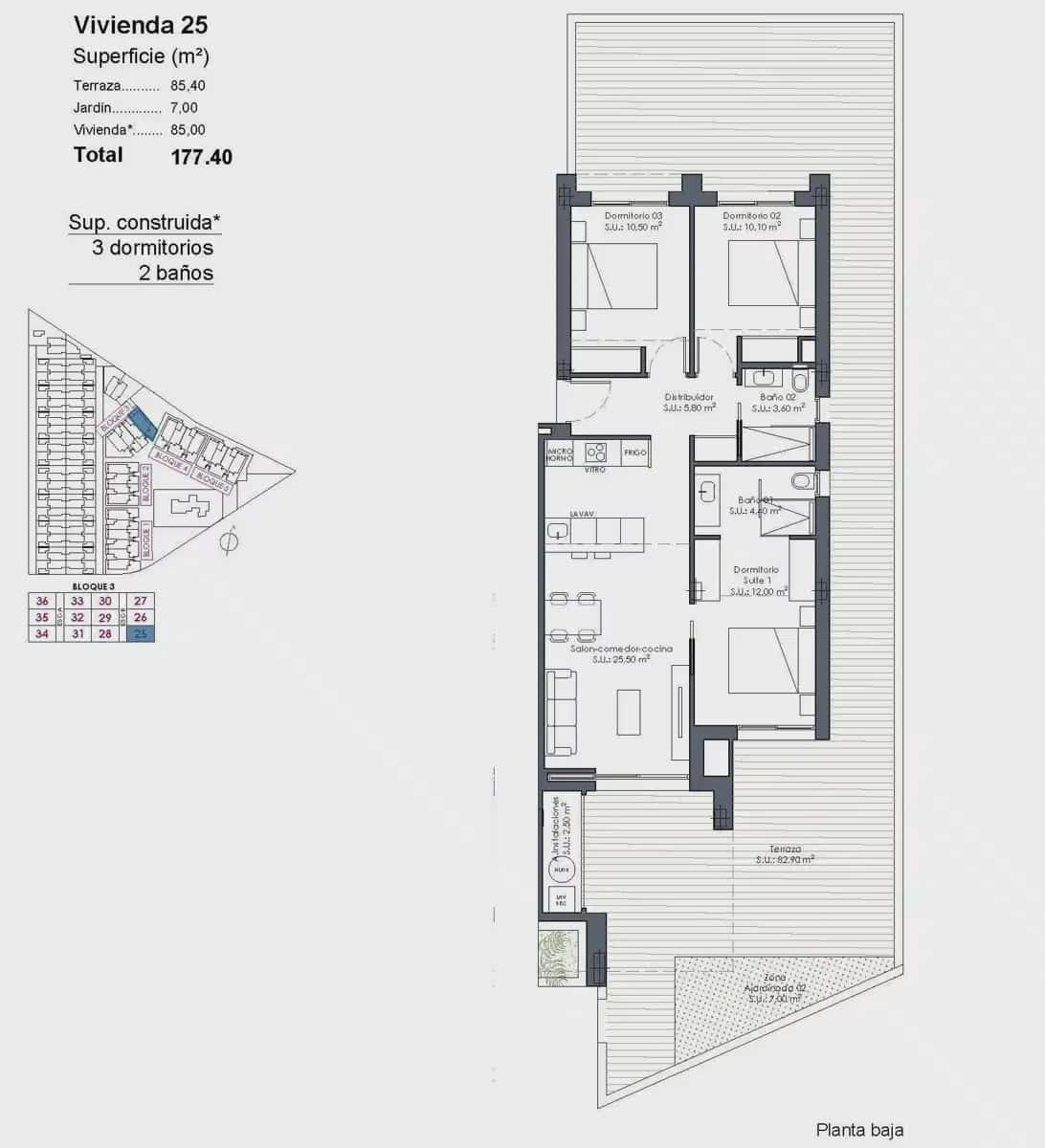 3 Zimmer Apartment zu verkaufen in Los Alcazares mit Pool Garage - 369.000 € (Ref: 10111092)