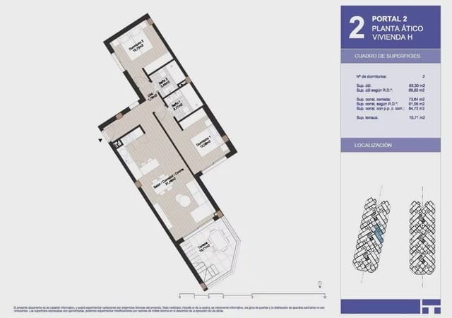2 sypialnia Penthouse na sprzedaż w Urbanización Santa Rosa, Torrox z basenem garażem - 363 000 € (Ref: 10111095)