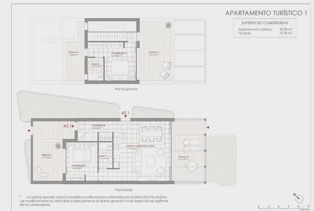 2 soverom Kjedet enebolig til salgs i Atamaría, Cartagena med svømmebasseng garasje - € 365 000 (Ref: 10111099)