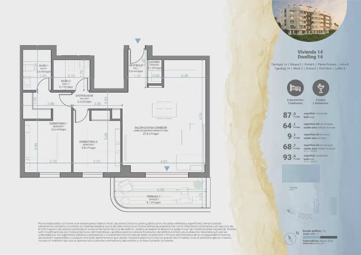 2 soverom Leilighet til salgs i Mijas med svømmebasseng garasje - € 304 000 (Ref: 10114496)