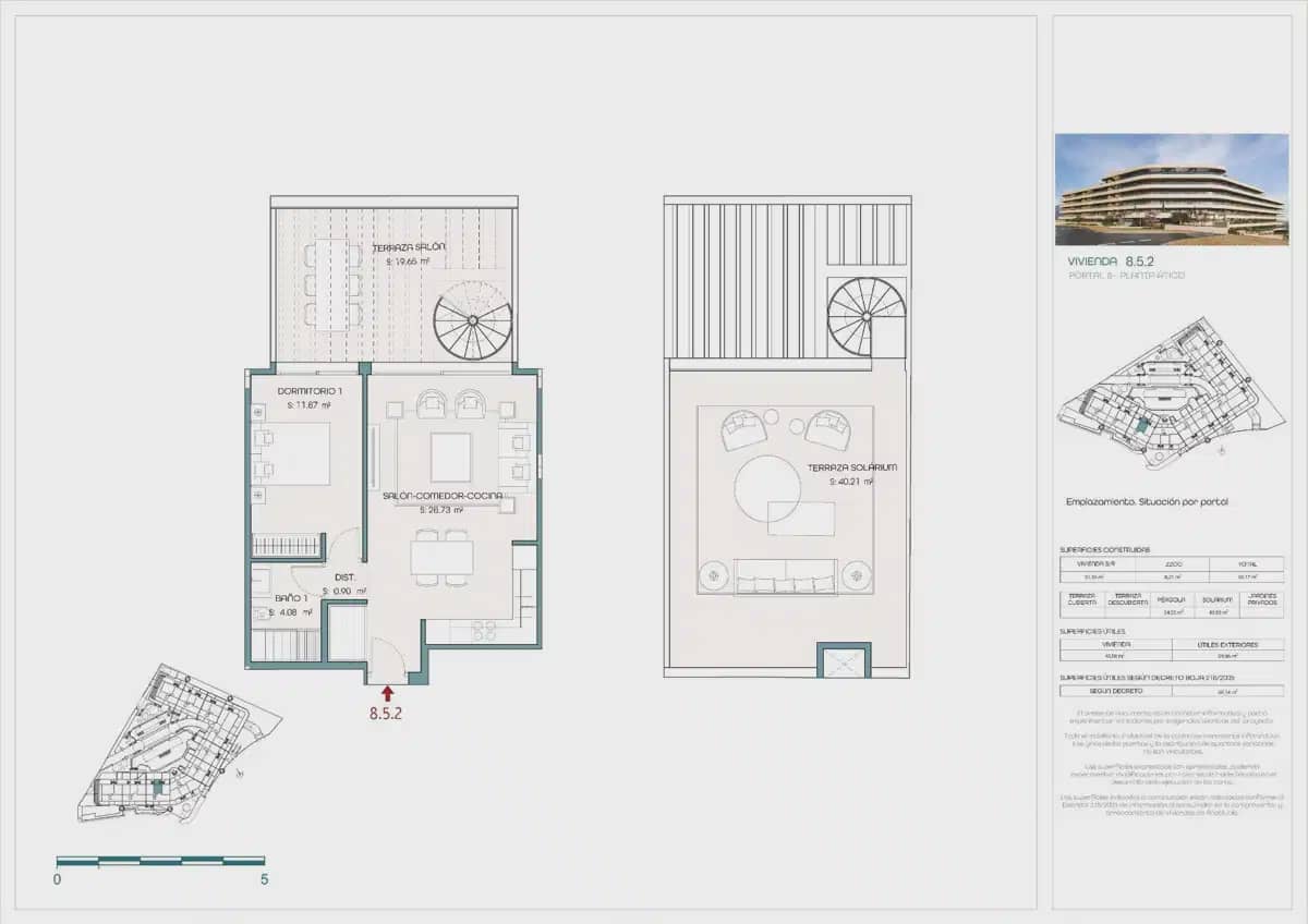 1 soverom Penthouse til salgs i Estepona med svømmebasseng garasje - € 479 000 (Ref: 10120341)