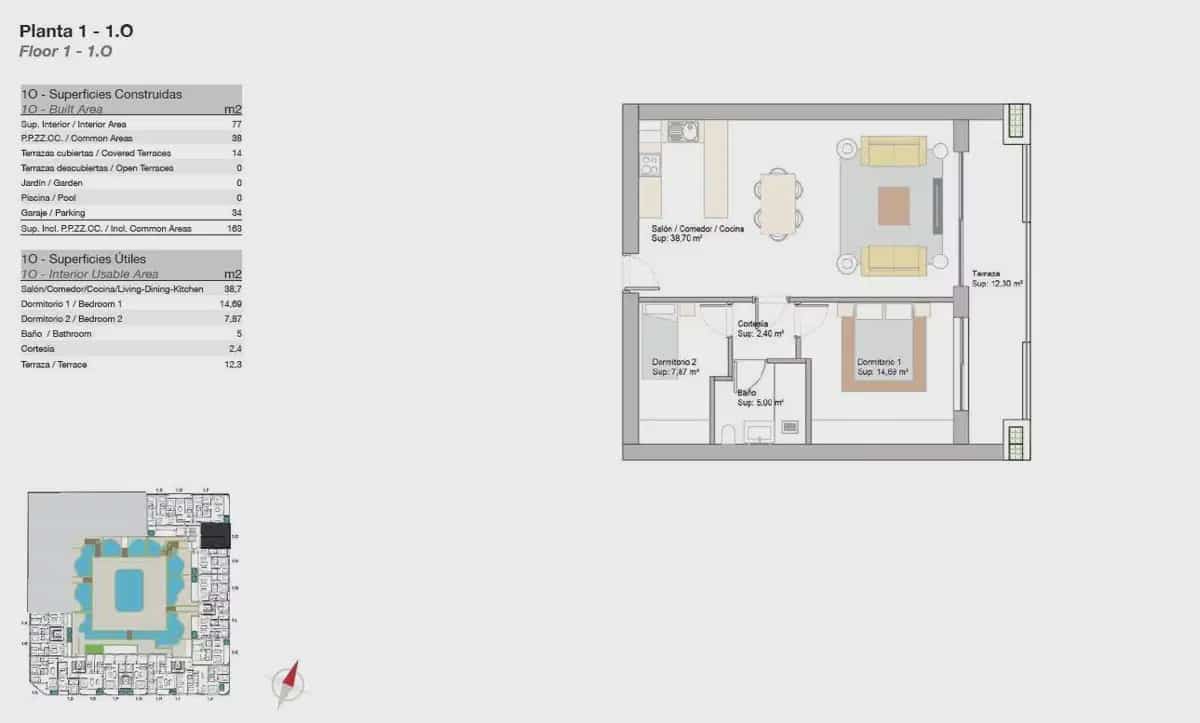 2 soverom Leilighet til salgs i San Pedro de Alcantara med svømmebasseng garasje - € 499 000 (Ref: 10120377)