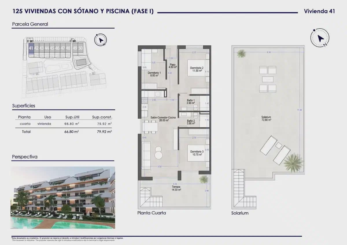3 sovrum Takvåning till salu i Santiago de la Ribera med pool garage - 310 000 € (Ref: 10135638)