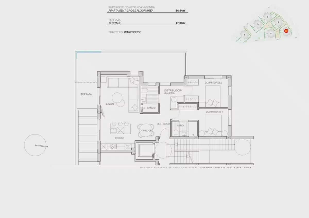 2 sypialnia Apartament na sprzedaż w Torre-Pacheco z basenem garażem - 315 900 € (Ref: 10135642)