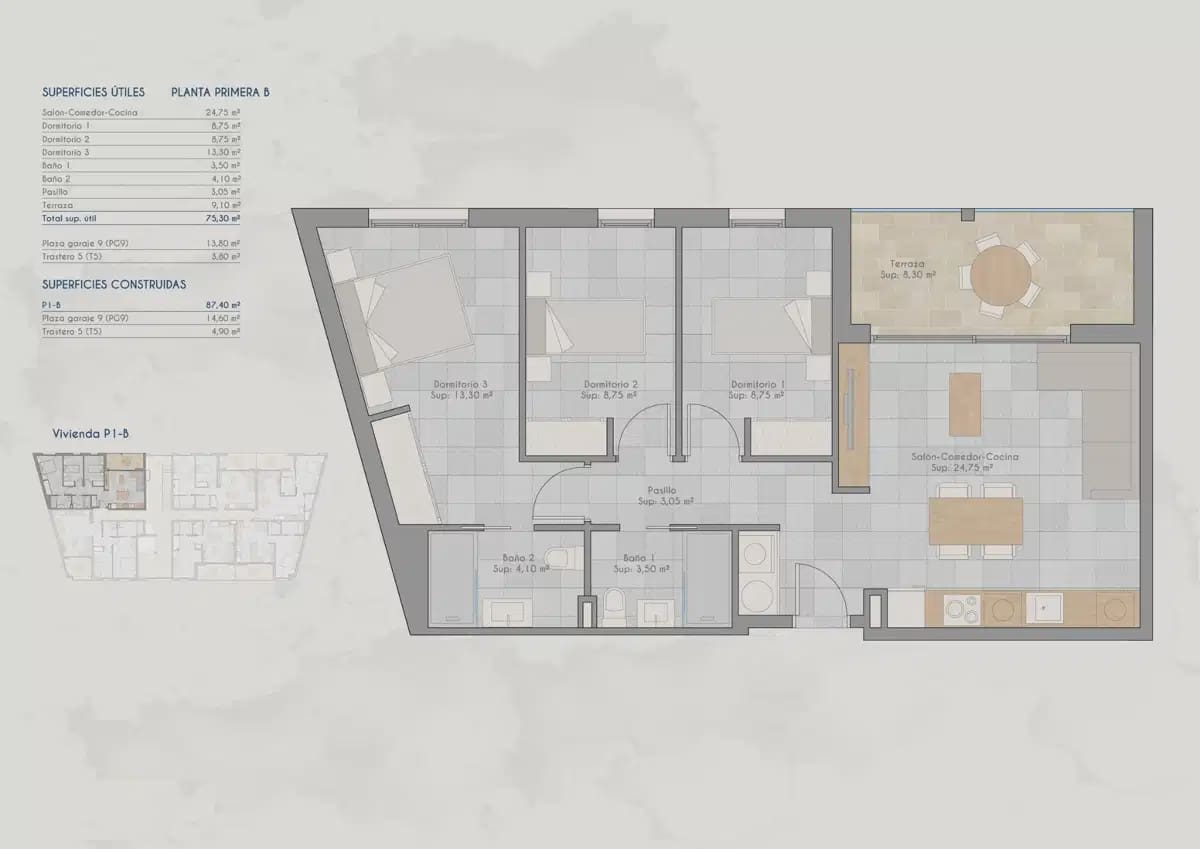 3 soveværelse Lejlighed til salg i Los Cuarteros med swimmingpool garage - € 279.000 (Ref: 10135648)