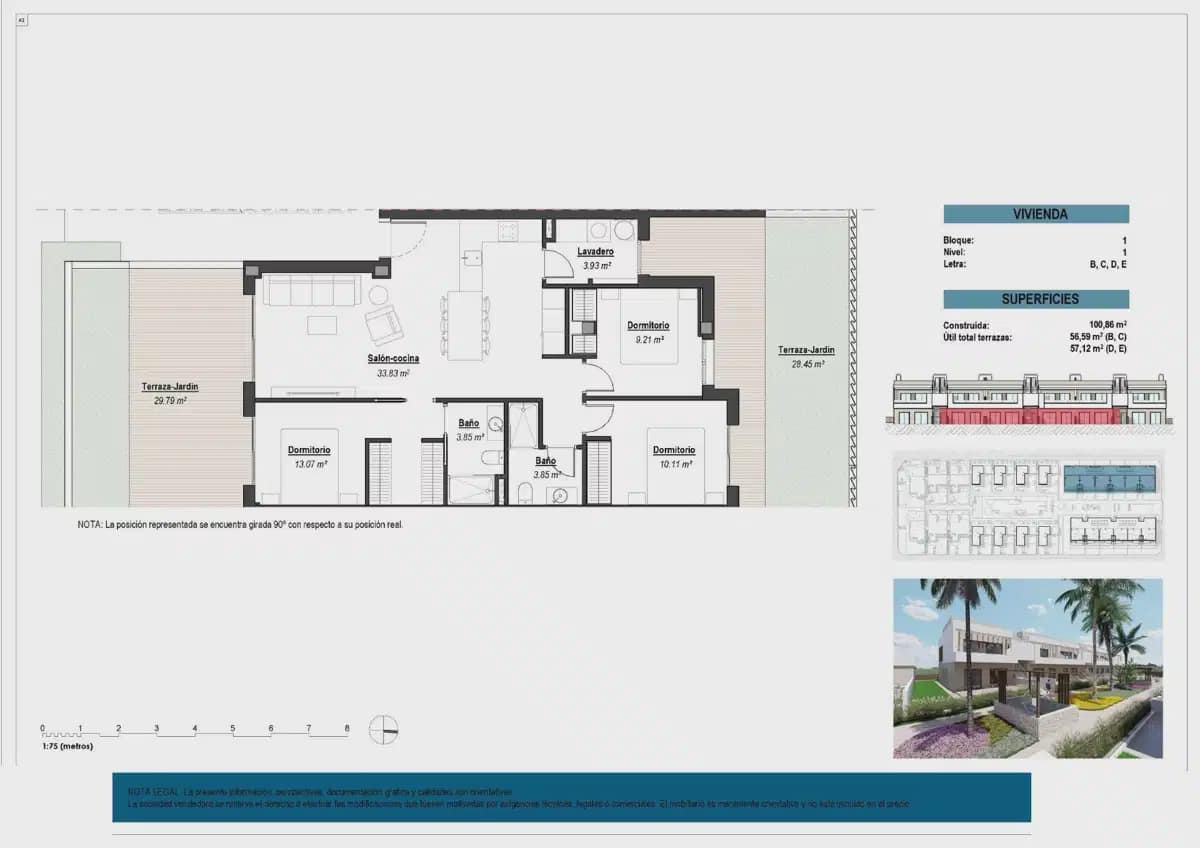 3 soveværelse Bungalow til salg i Los Alcazares med swimmingpool garage - € 320.000 (Ref: 10135657)