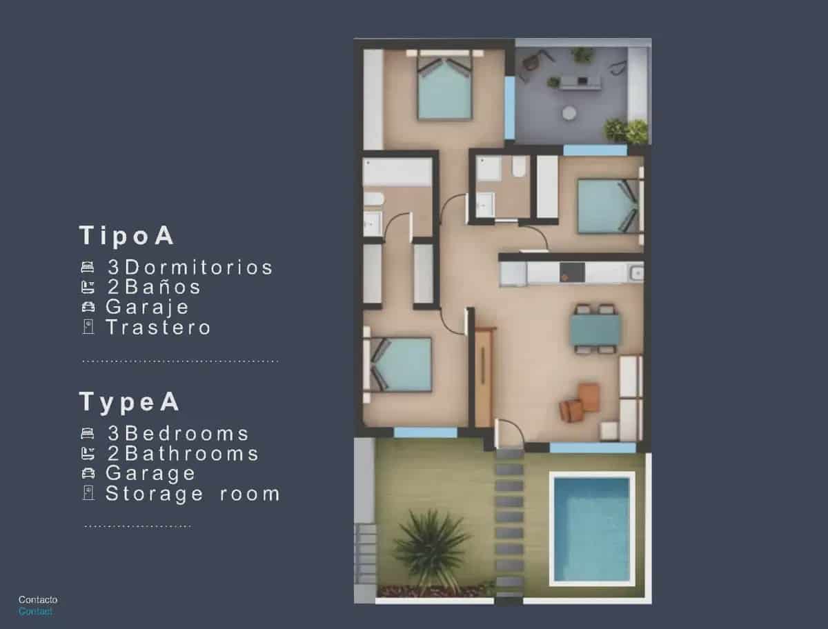 3 chambre Bungalow à vendre à San Pedro del Pinatar avec piscine garage - 298 000 € (Ref: 10135659)