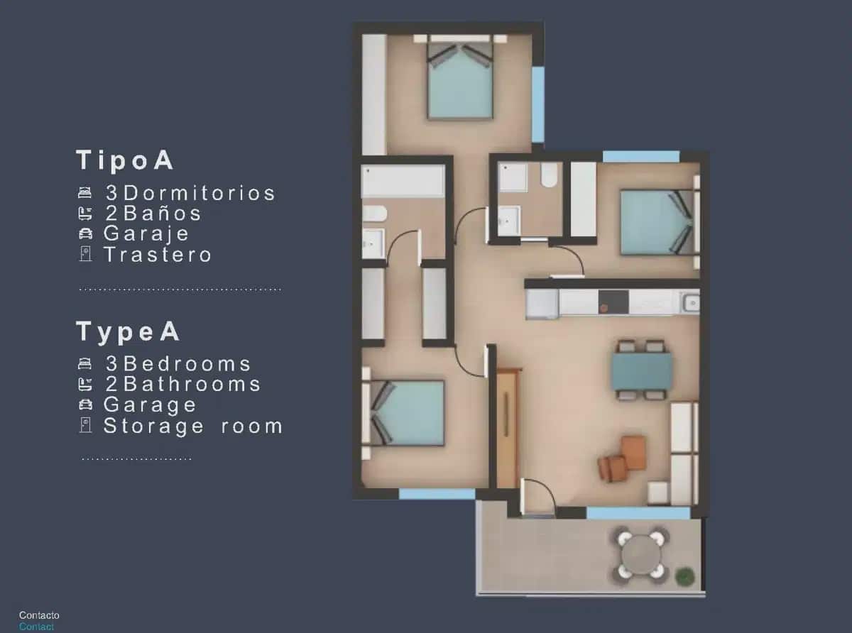 3 slaapkamer Bungalow te koop in San Pedro del Pinatar met zwembad garage - € 328.000 (Ref: 10140108)