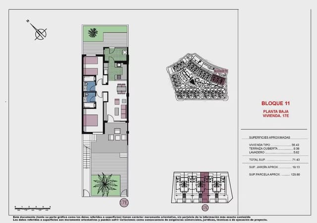 Bungalow de 2 habitaciones en Mil Palmeras, Pilar de la Horadada en venta con piscina garaje - 349.000 € (Ref: 10147404)