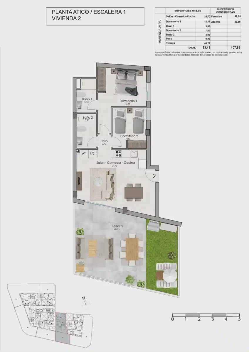 2 soveværelse Penthouse til salg i Santa Pola med swimmingpool garage - € 385.000 (Ref: 10153262)