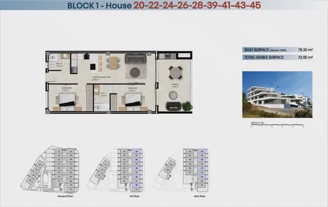 2 Zimmer Apartment zu verkaufen in La Marina, Elche / Elx mit Pool Garage - 289.000 € (Ref: 10182328)
