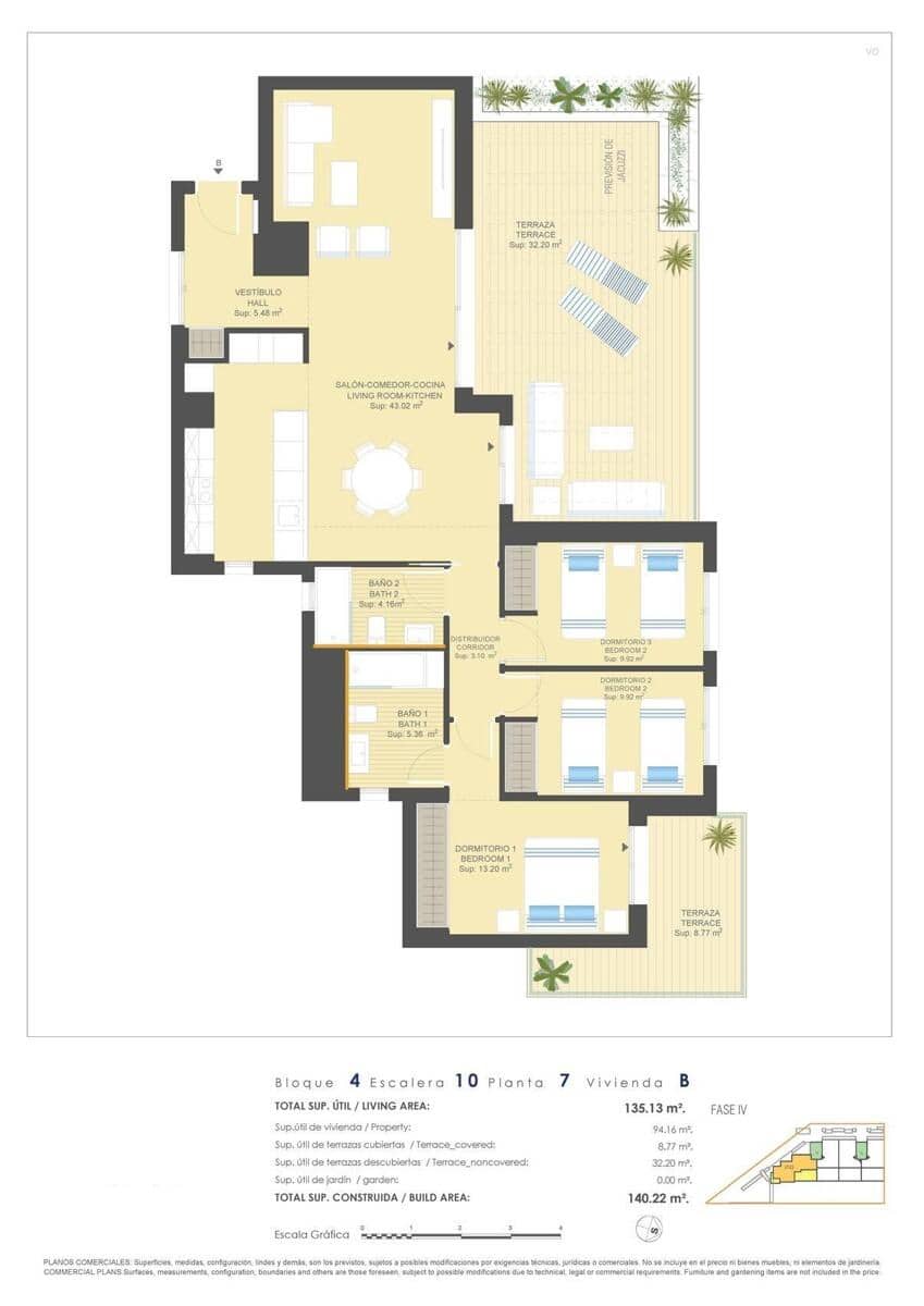 3 sypialnia Penthouse na sprzedaż w Dehesa de Campoamor - 425 000 € (Ref: 9289929)