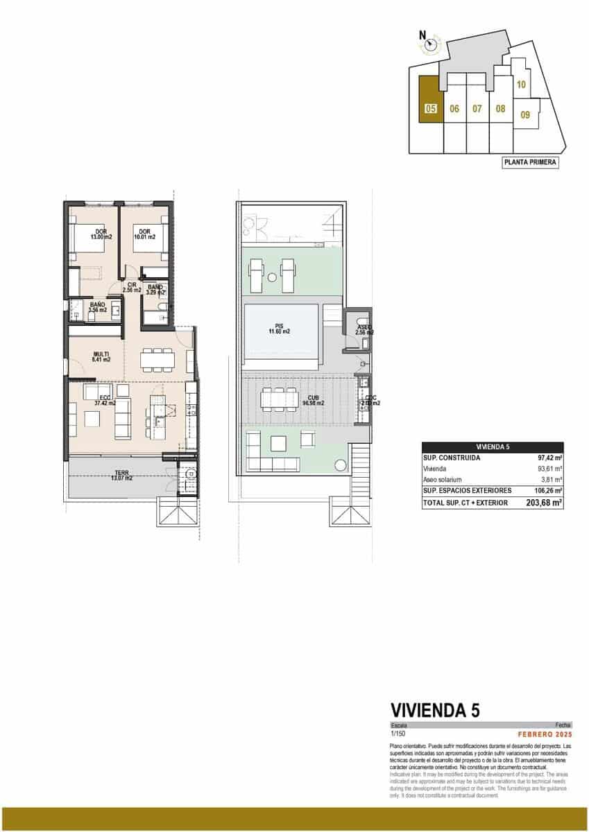 3 sovrum Bungalow till salu i Pilar de la Horadada - 435 000 € (Ref: 9293373)