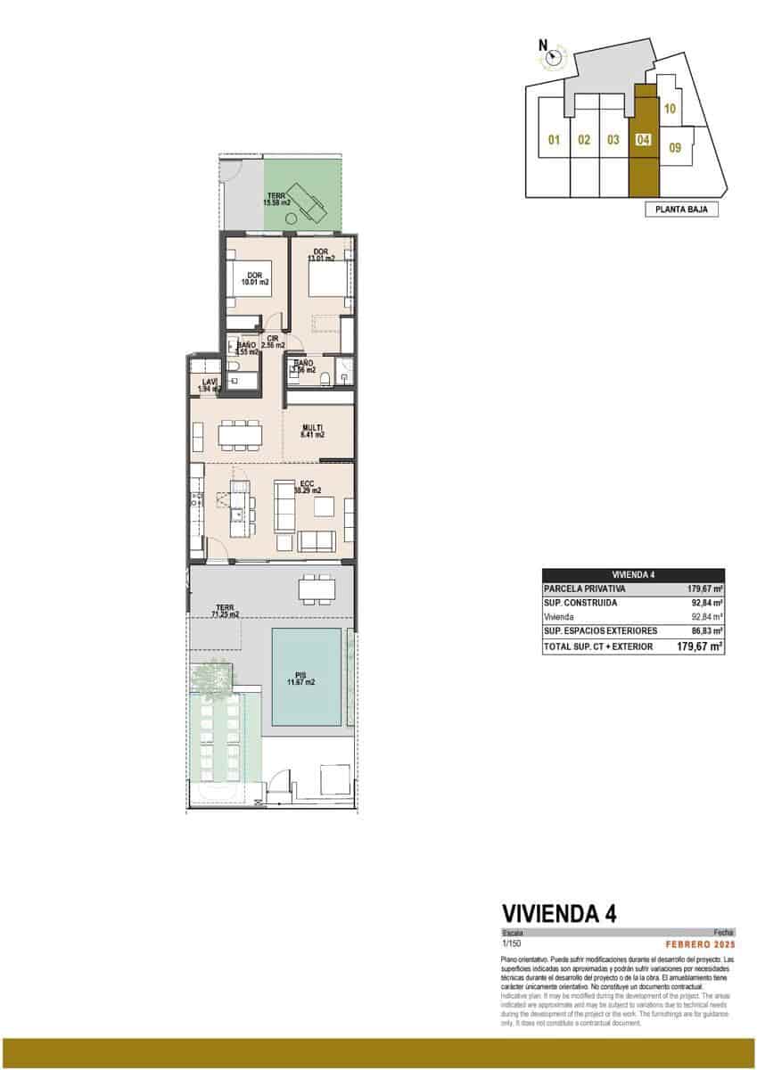 Bungalow de 3 habitaciones en Pilar de la Horadada en venta - 394.000 € (Ref: 9808998)