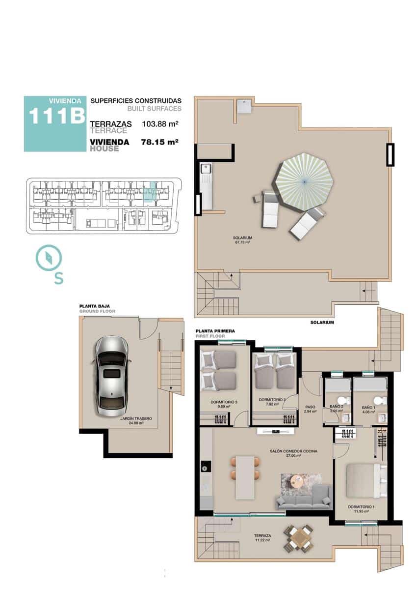 3 soverom Bungalow til salgs i Pilar de la Horadada - € 385 000 (Ref: 9809027)