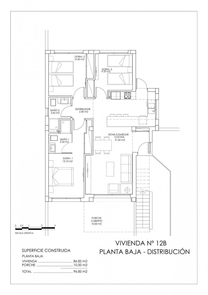 3 slaapkamer Bungalow te koop in San Miguel de Salinas - € 395.000 (Ref: 9809046)