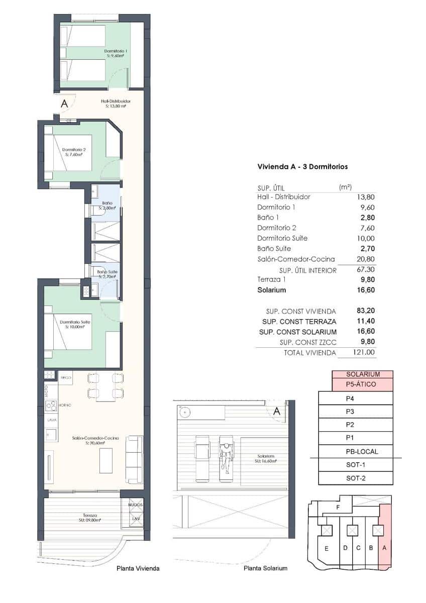 3 Zimmer Penthouse zu verkaufen in Torrevieja - 449.000 € (Ref: 9814003)