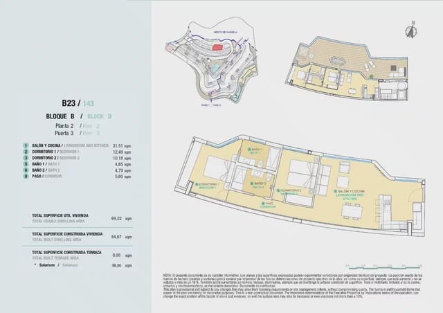 2 Zimmer Penthouse zu verkaufen in Los Collados - Los Geraneos, Aguilas - 457.000 € (Ref: 9824360)