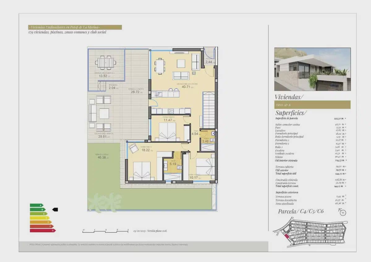 Chalet de 3 habitaciones en Polop en venta con piscina - 470.000 € (Ref: 9824361)