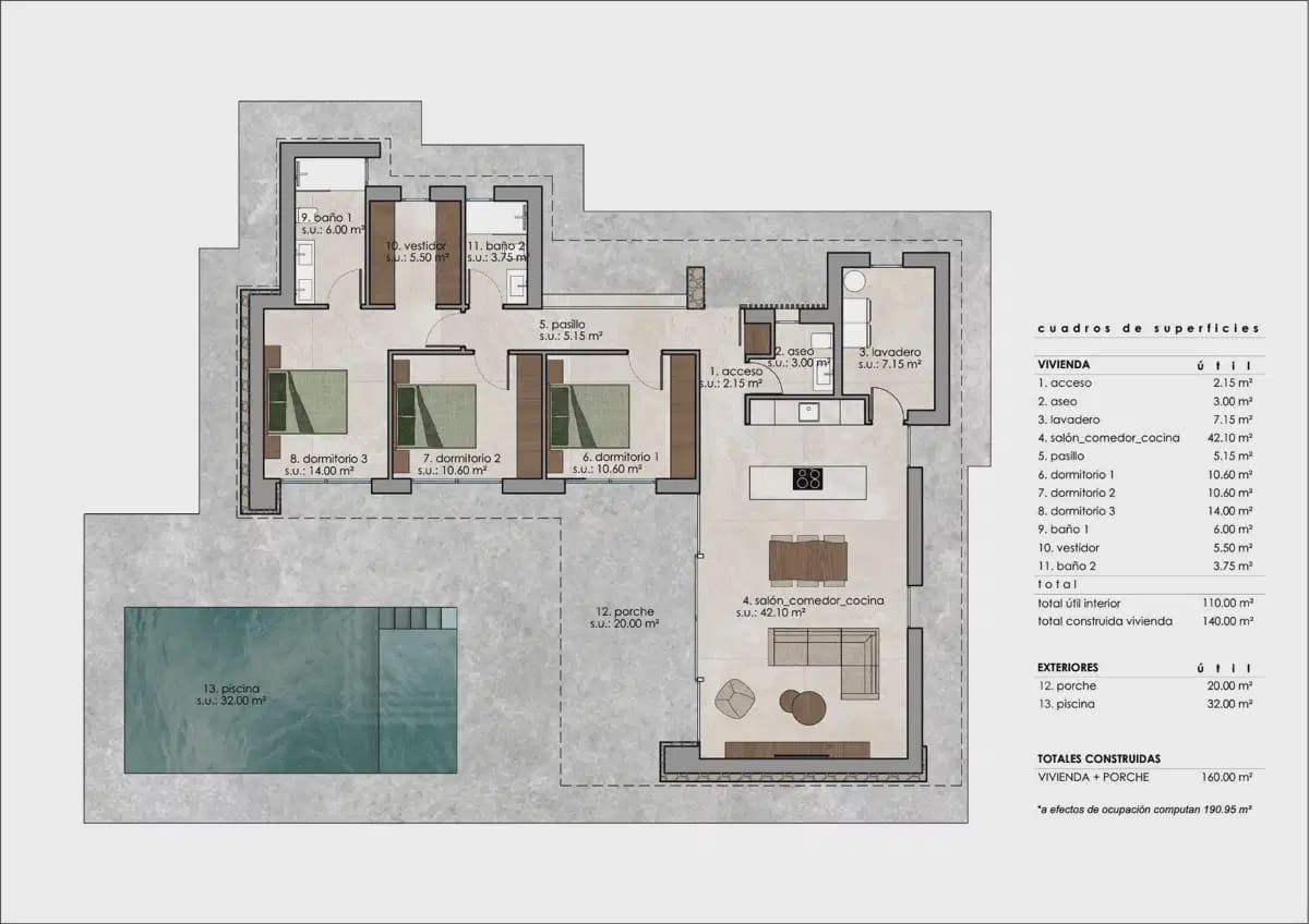 3 slaapkamer Villa te koop in Alicante stad met zwembad - € 452.000 (Ref: 9824385)