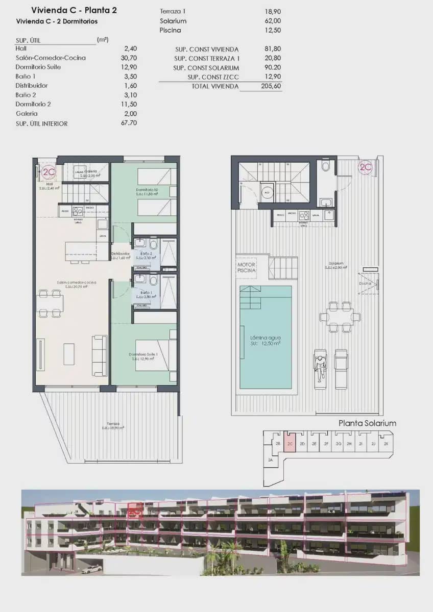 Ático de 2 habitaciones en Benijófar en venta con piscina garaje - 419.000 € (Ref: 9824390)