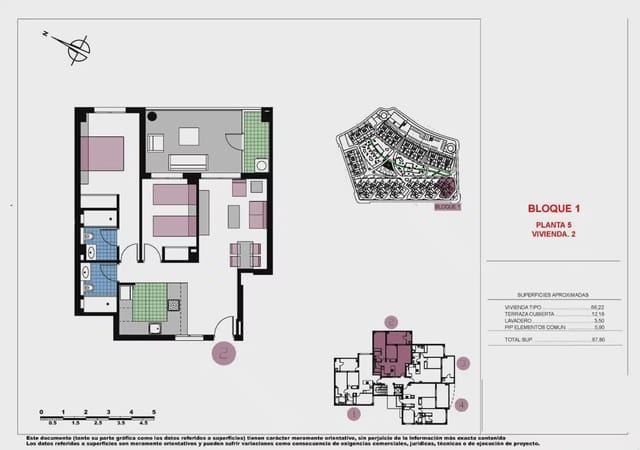 2 chambre Penthouse à vendre à Mil Palmeras, Pilar de la Horadada avec piscine garage - 329 000 € (Ref: 9824416)